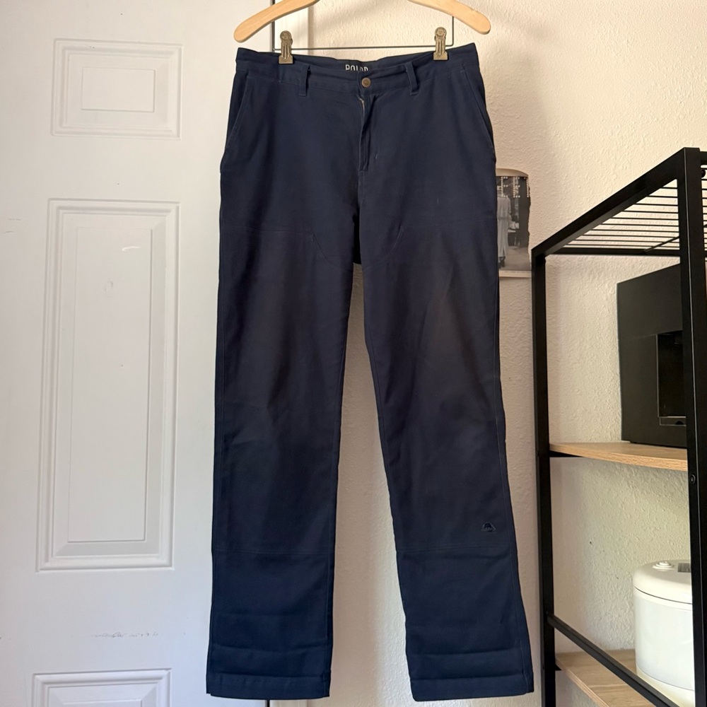 POLER skateboards navy blue‎ cotton straight leg utility pants